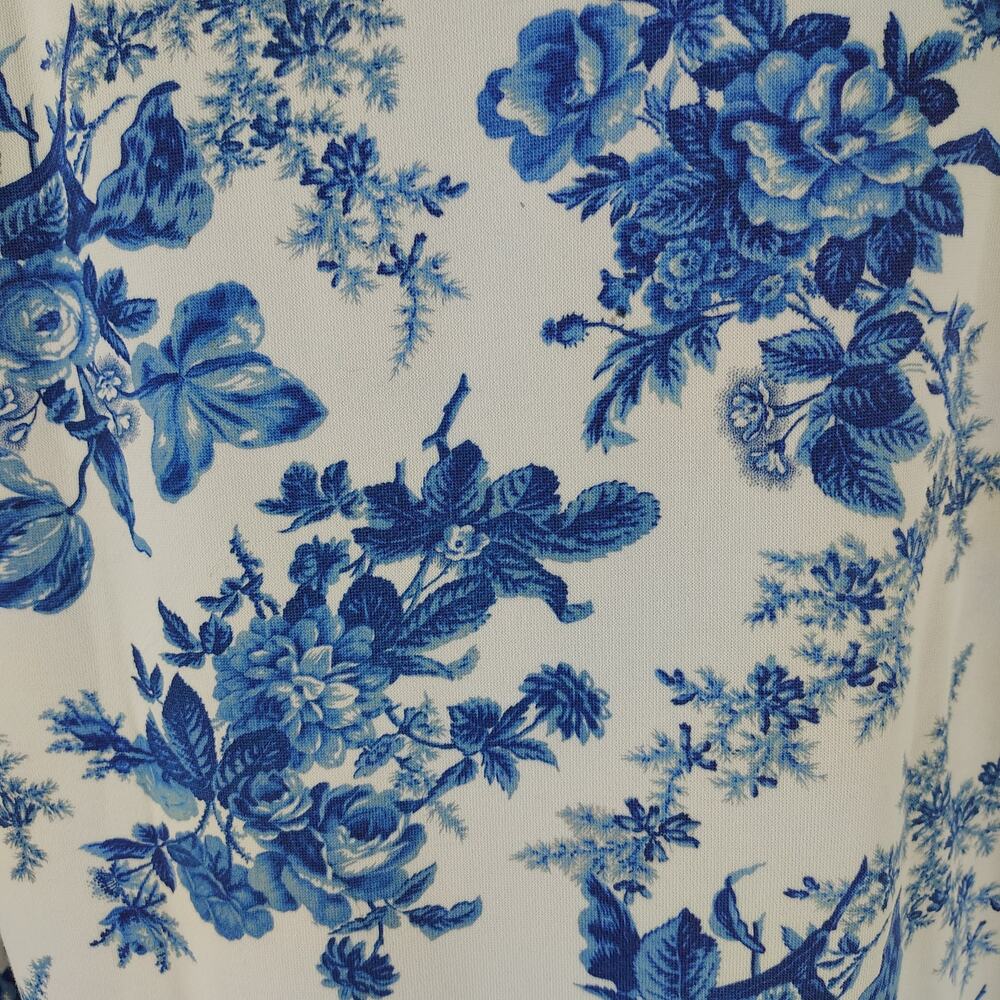 LoveShackFancy x Beach Riot Alicia Floral Hoodie Sweatshirt Blue White Size L - Picture 15 of 16